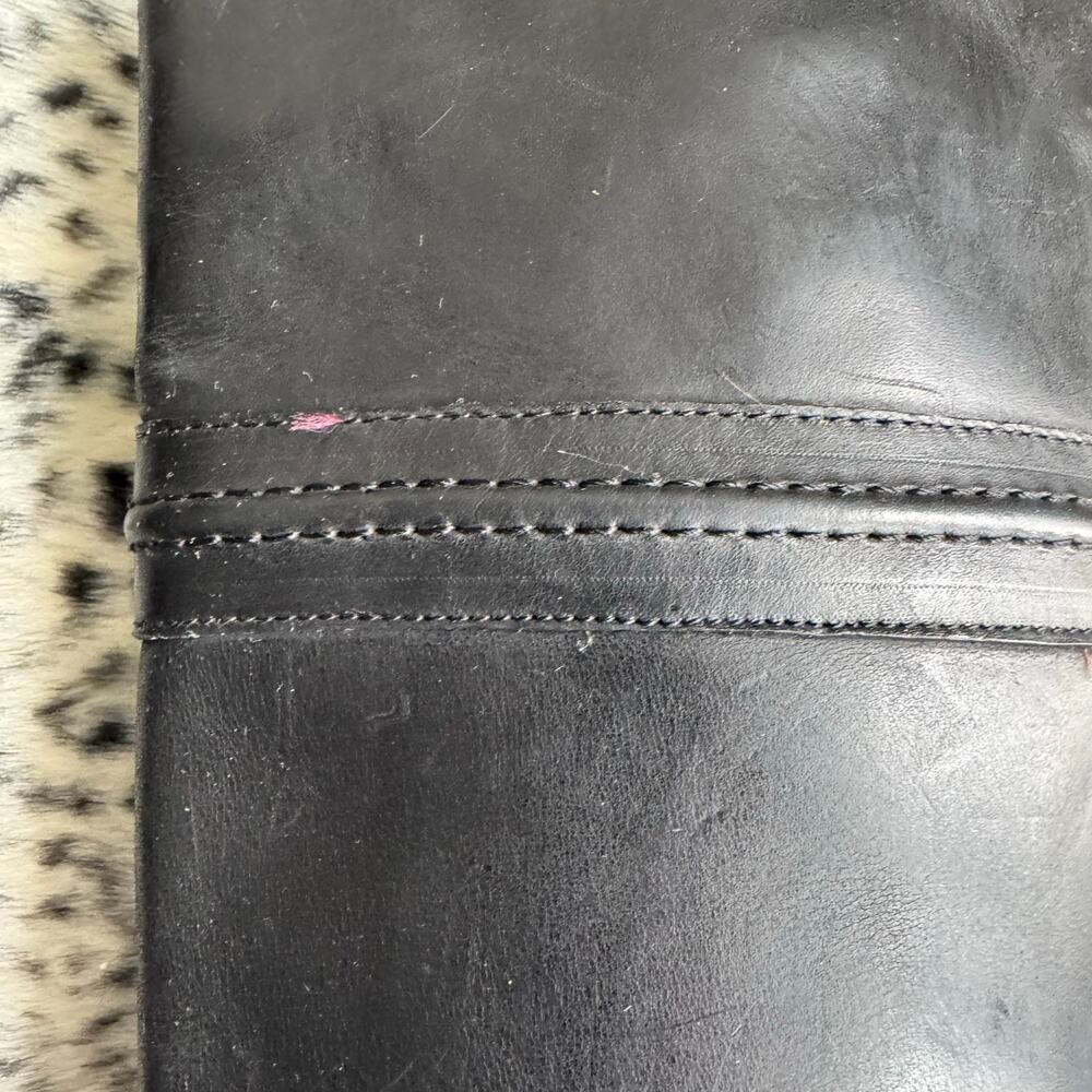 Frye Boots Melissa Trapunto Black Riding Equestrian Leather Pull On Size 7.5 B - Picture 9 of 13